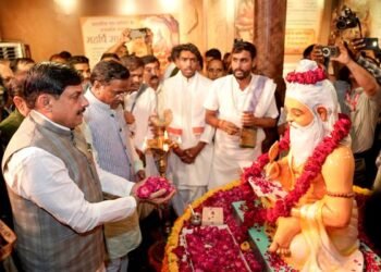 Chief Minister Dr. Mohan Yadav visiting the Maharshi Sandipani Ashram in Ujjain