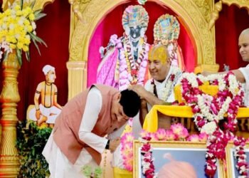 Chief Minister Dr. Mohan Yadav at Shri Jugal Kishore Temple in Panna