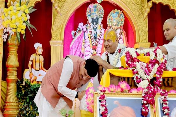 Chief Minister Dr. Mohan Yadav at Shri Jugal Kishore Temple in Panna