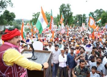 Chief Minister Dr. Mohan Yadav at the event honoring Amar Shaheed Chandrashekhar Azad
