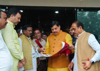 Chief Minister Dr. Mohan Yadav inspecting the under-construction Reptile Park in Ujjain