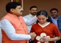 Madhya Pradesh Chief Minister Dr. Mohan Yadav with the grieving family