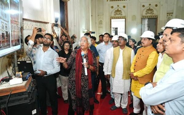 Chief Minister Dr. Mohan Yadav inspecting the Veer Bharat Museum restoration work