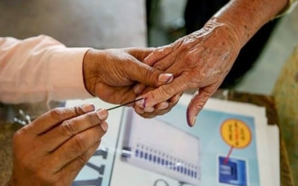 Voters casting their ballots in bye-elections across Bihar, Gujarat, and Madhya Pradesh