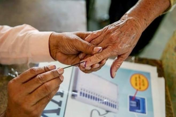 Voters casting their ballots in bye-elections across Bihar, Gujarat, and Madhya Pradesh