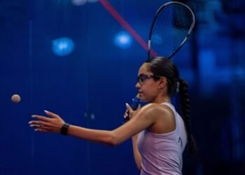 Indian squash players competing in the World Junior Championships