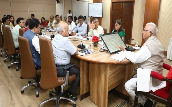 Governor Mangubhai Patel reviewing the implementation of Community Forest Resource (CFR) Rights