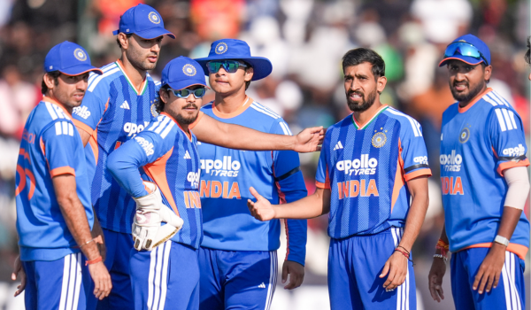 Indian Cricket Team Celebrating a Win
