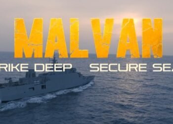 INS Malvan being commissioned by the Indian Navy