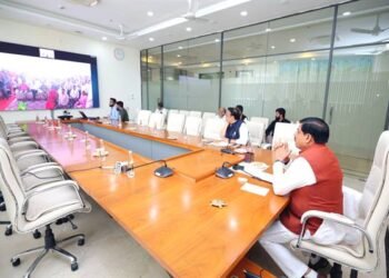 Chief Minister Dr. Mohan Yadav addressing farmers during the Balram Krishi Mahotsav