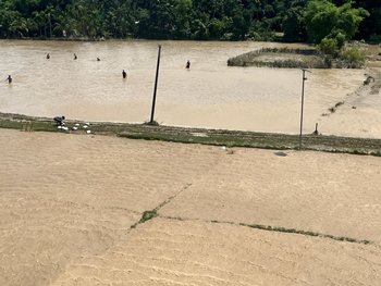Flood waters in Assam