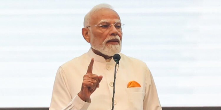 Prime Minister Narendra Modi leading a high-level meeting