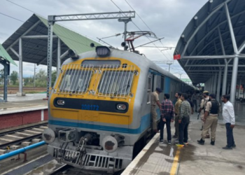 A special train being operated by the Northern Railway to help stranded passengers amid Jammu-Srinagar National Highway closure