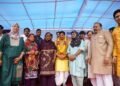 Chief Minister Dr. Mohan Yadav receiving support from various religious communities and social groups at the airport