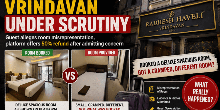 π¨ Radhesh Haveli, Vrindavan Under Scrutiny Over Alleged Room Misrepresentation