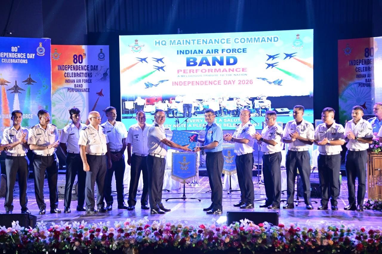 Air Force Band performing at Independence Day celebrations in Nagpur