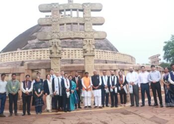 BRICS delegates visiting Sanchi, India