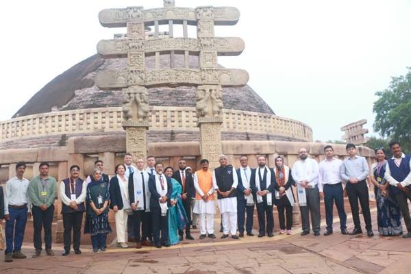 BRICS delegates visiting Sanchi, India