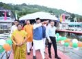 Bhopal's Upper Lake during the floating Tiranga display