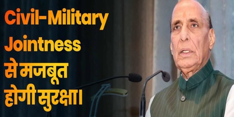 Defence Minister Rajnath Singh addressing the Armed Forces Headquarters Civilian Services Day celebrations
