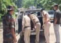 Tripura state police officer standing at attention