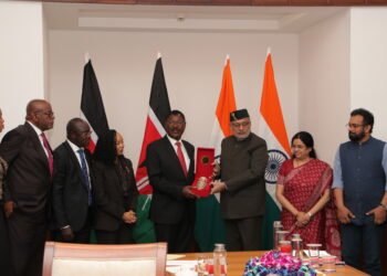 Vice President of India and Kenyan Parliament Speaker in discussion