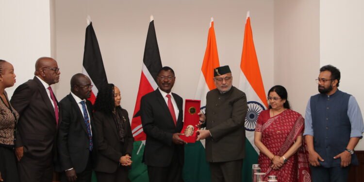 Vice President of India and Kenyan Parliament Speaker in discussion