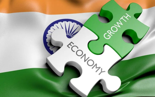 Graph showing economic growth trend in India
