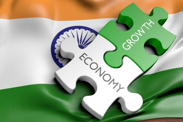 Graph showing economic growth trend in India