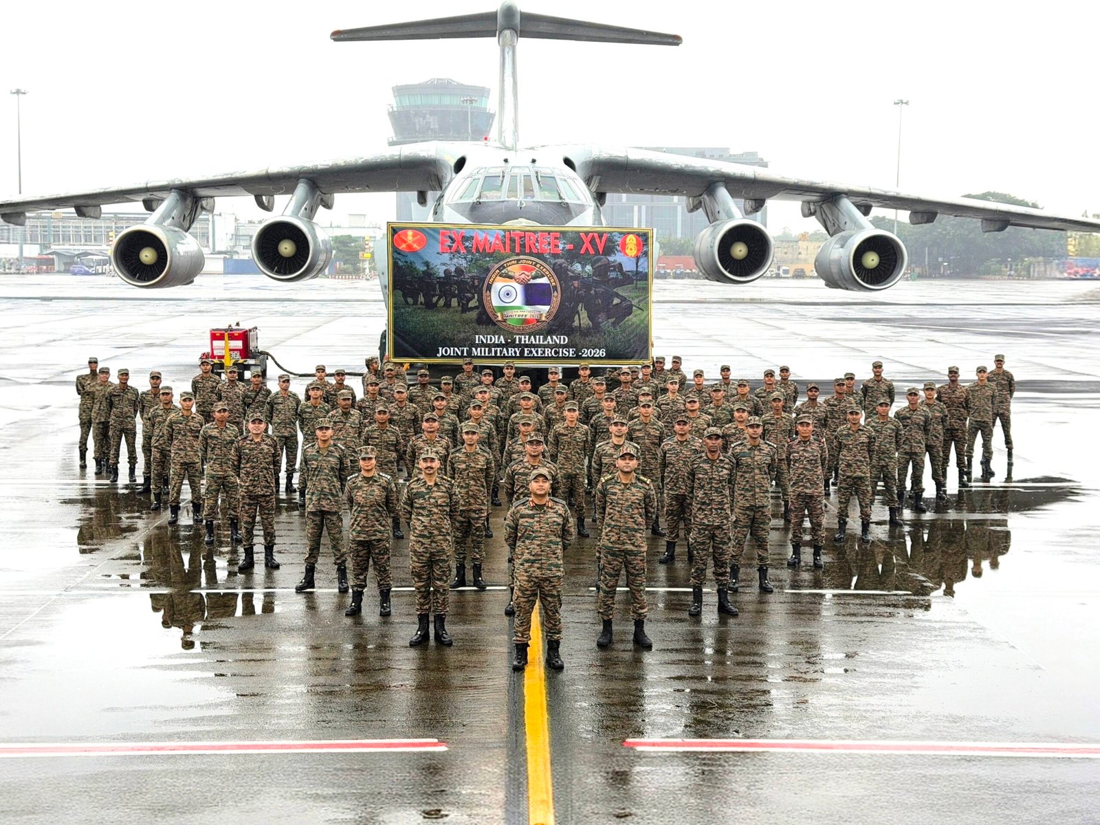 Indian Army and Royal Thai Army troops during a joint exercise