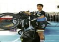 Harshita Jakhar competing in the Tour de France Femmes