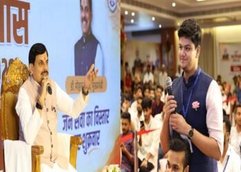 Chief Minister Dr. Mohan Yadav addressing social media influencers