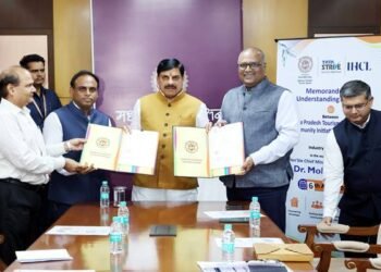 Chief Minister Dr. Mohan Yadav witnessing the signing of an MoU