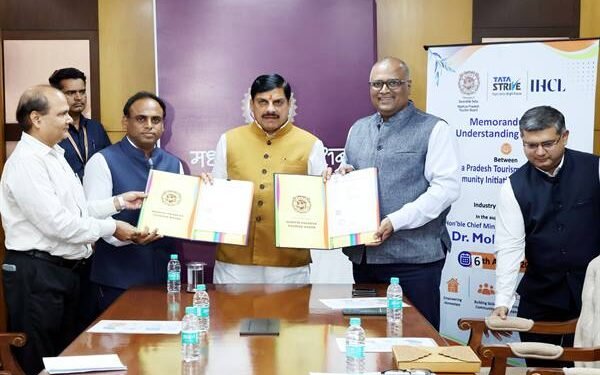 Chief Minister Dr. Mohan Yadav witnessing the signing of an MoU