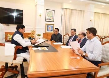 Chief Minister Dr. Mohan Yadav meeting with Dr. Daoud Al Shezawi
