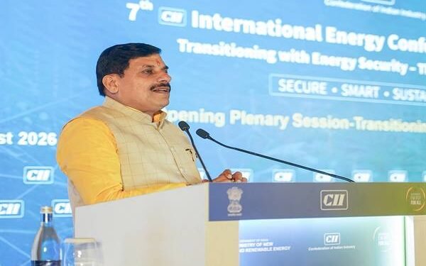 Madhya Pradesh Chief Minister Dr. Mohan Yadav speaking at the International Renewable Energy Conference & Exhibition-2026