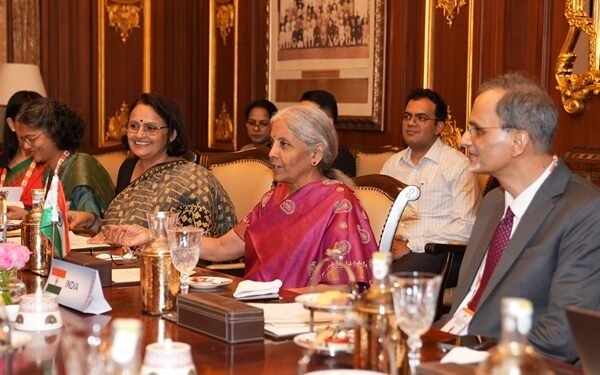 Union Finance Minister Nirmala Sitharaman addressing a seminar on BRICS economies and private capital mobilization